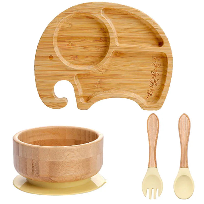 Baby Bamboo Suction Plate & Bowl Set