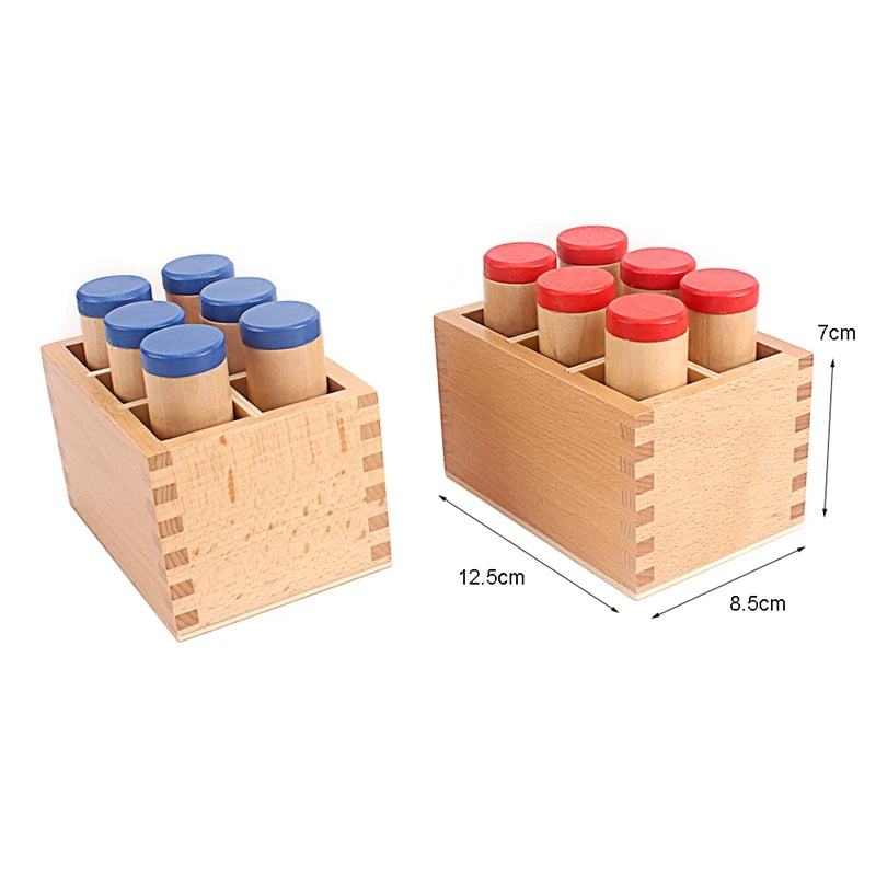Montessori Sound Boxes Auditory Sensorial Toy Set of 12 Cylinders