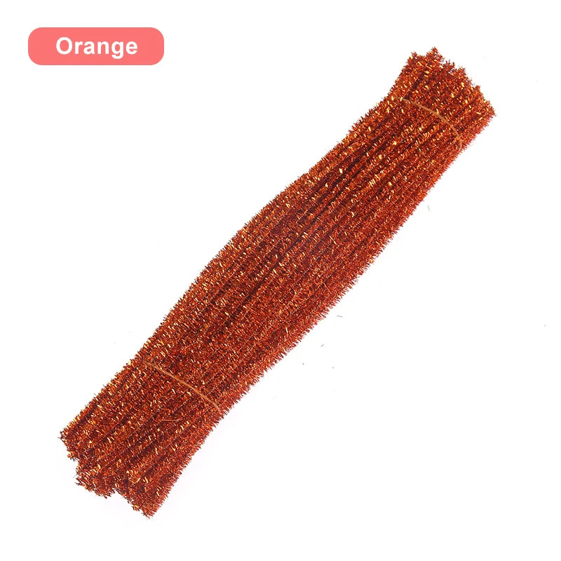 30/50/100pcs Glitter Chenille Pipe Cleaners | Oliver Montessori