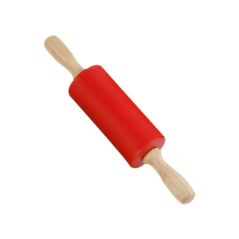 Silicone Rolling Pin with Wood Handles | Oliver Montessori Toys