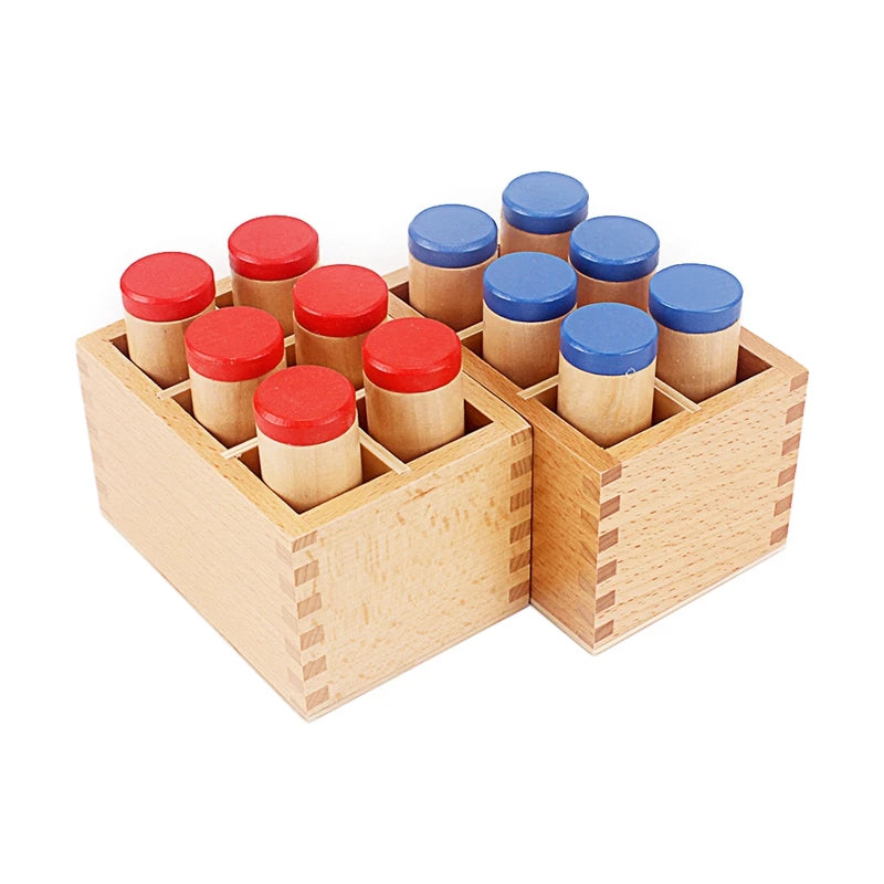 Montessori Sound Boxes Auditory Sensorial Toy Set of 12 Cylinders