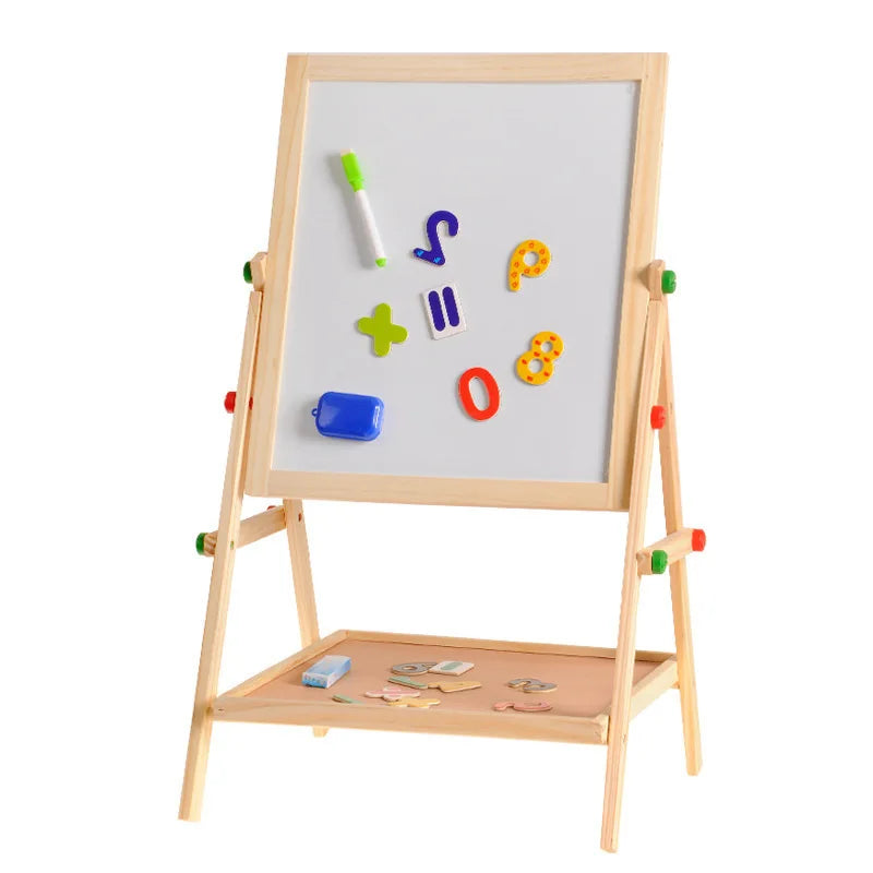 Wooden Double Sided Adjustable Easel | Oliver Montessori Toys