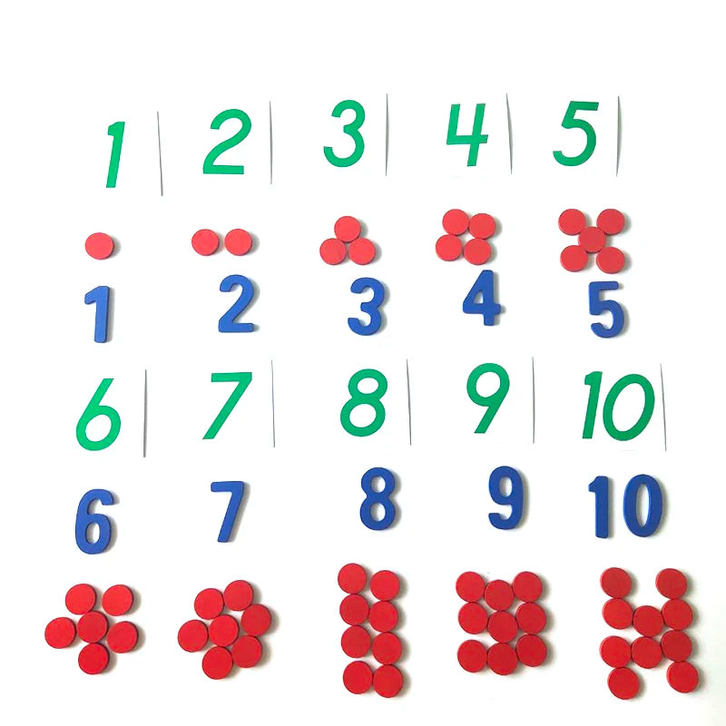 Wooden Number Counting Discs Math Game | Oliver Montessori