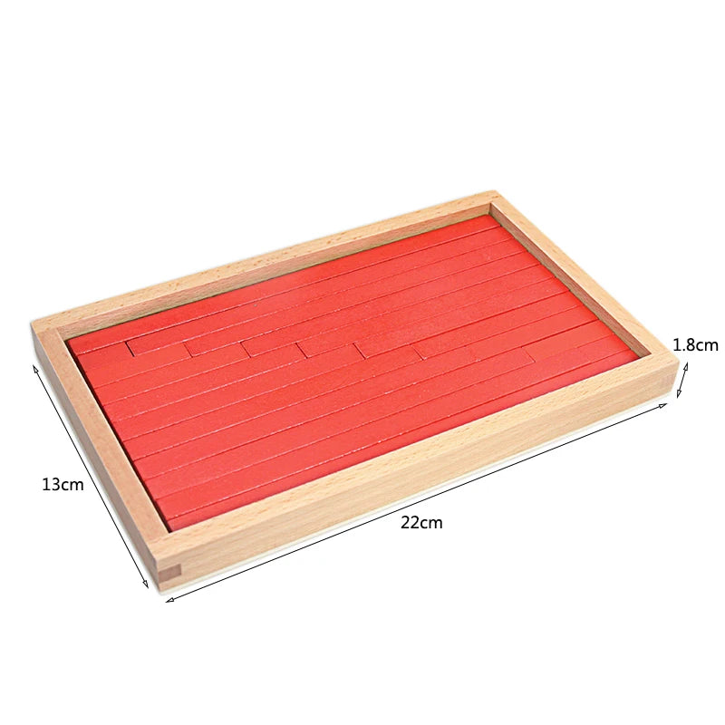 Montessori Red and Blue Rods Wooden Math Material Ages 3 and Up