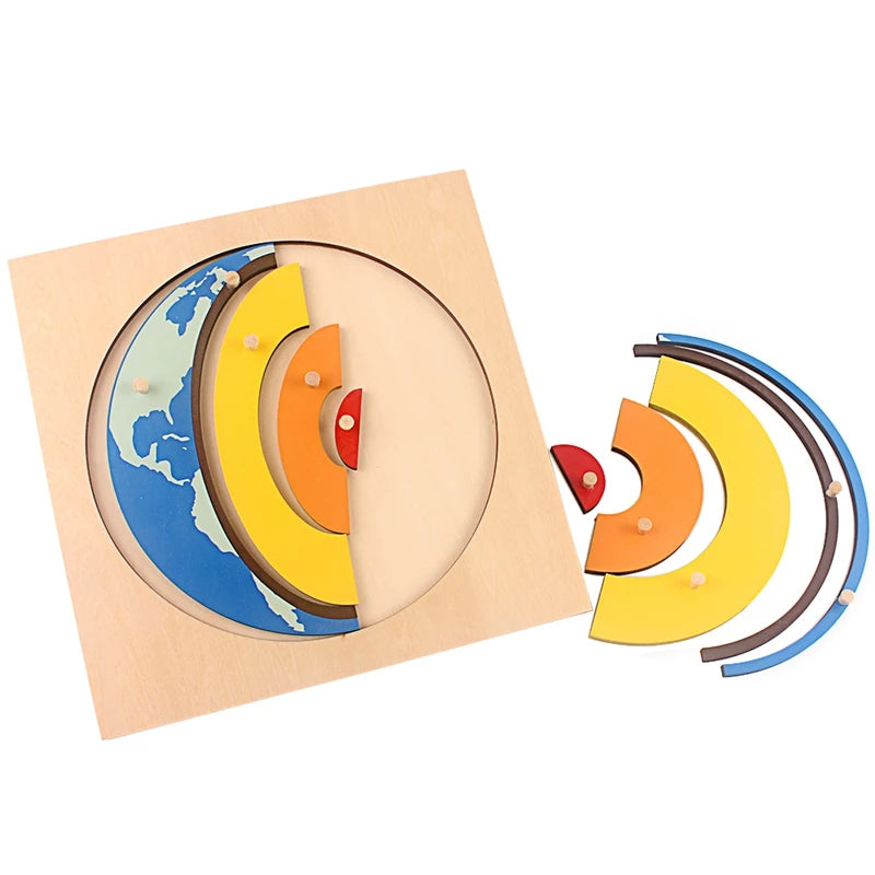Montessori Earth Layers Puzzle Wooden Science Toy