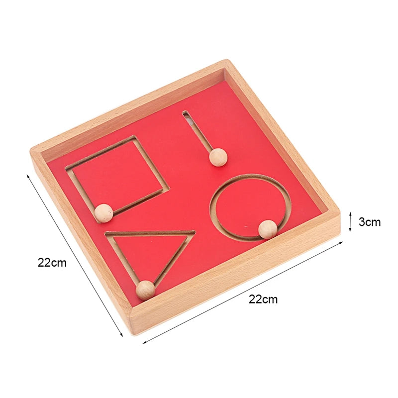 Montessori Pre-Writing Practice Board Wooden Tracing Toy