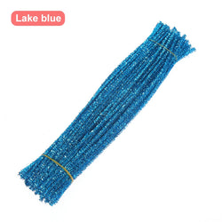 30/50/100pcs Glitter Chenille Pipe Cleaners | Oliver Montessori