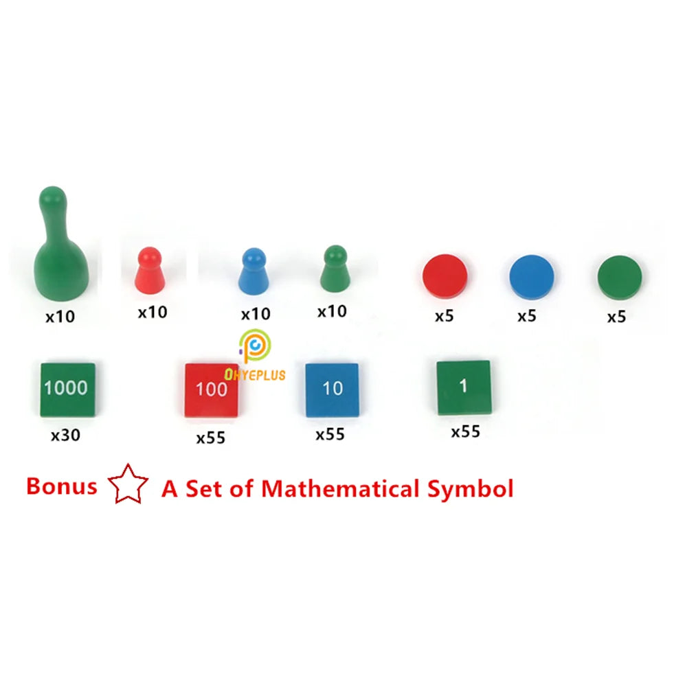 Montessori Stamp Game | Wooden Math Learning Toy Ages 6+