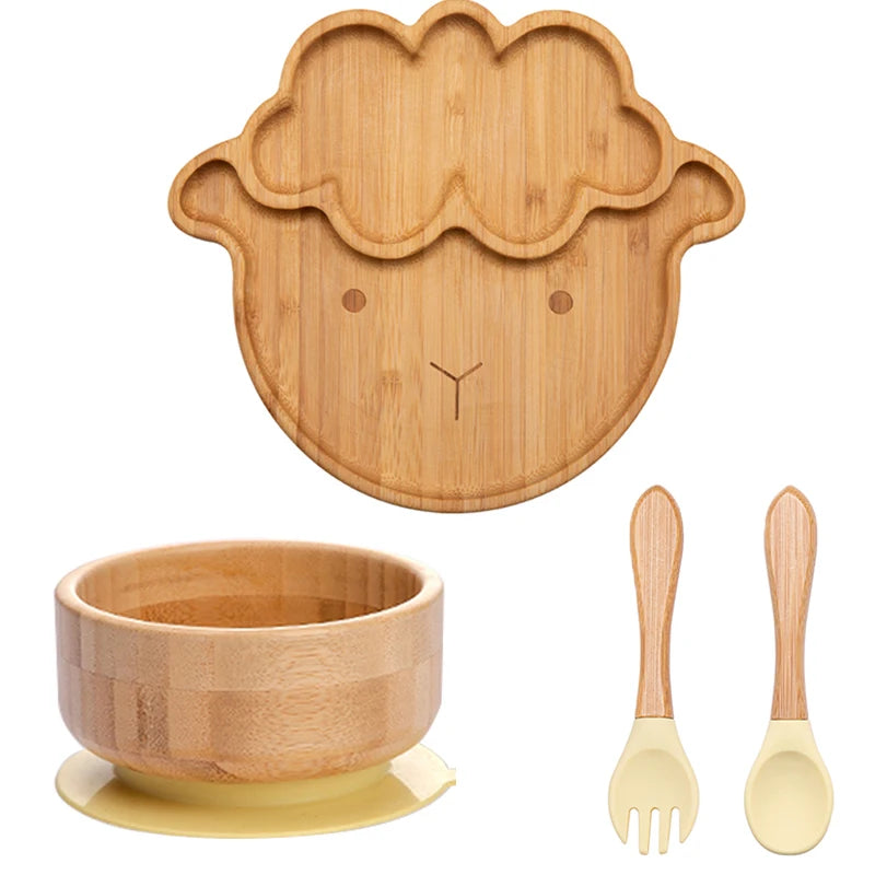 Baby Bamboo Suction Plate & Bowl Set