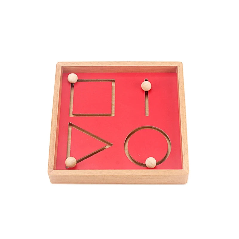 Montessori Pre-Writing Practice Board Wooden Tracing Toy