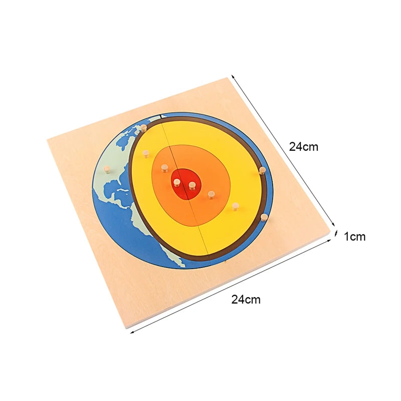 Montessori Earth Layers Puzzle Wooden Science Toy