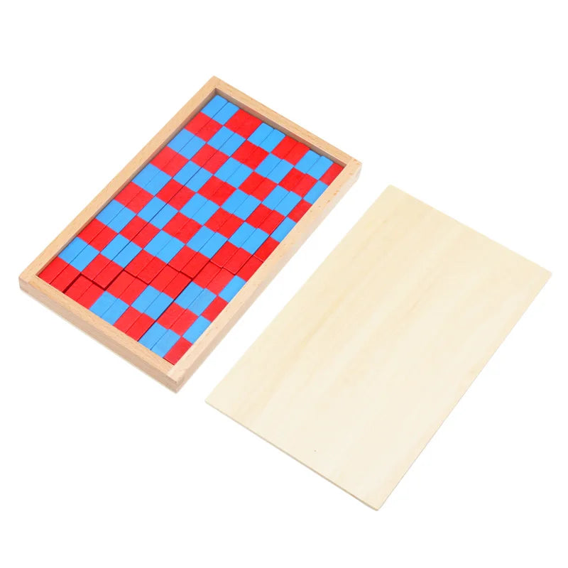 Montessori Red and Blue Rods Wooden Math Material Ages 3 and Up