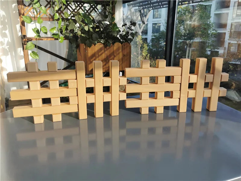 Montessori Basswood Lattice Building Blocks | Oliver & Company Montessori Toys