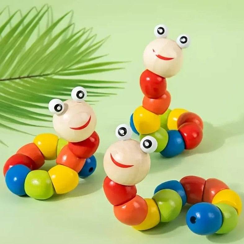 Montessori 1pc Wooden Caterpillar Toy Oliver & Company Toys