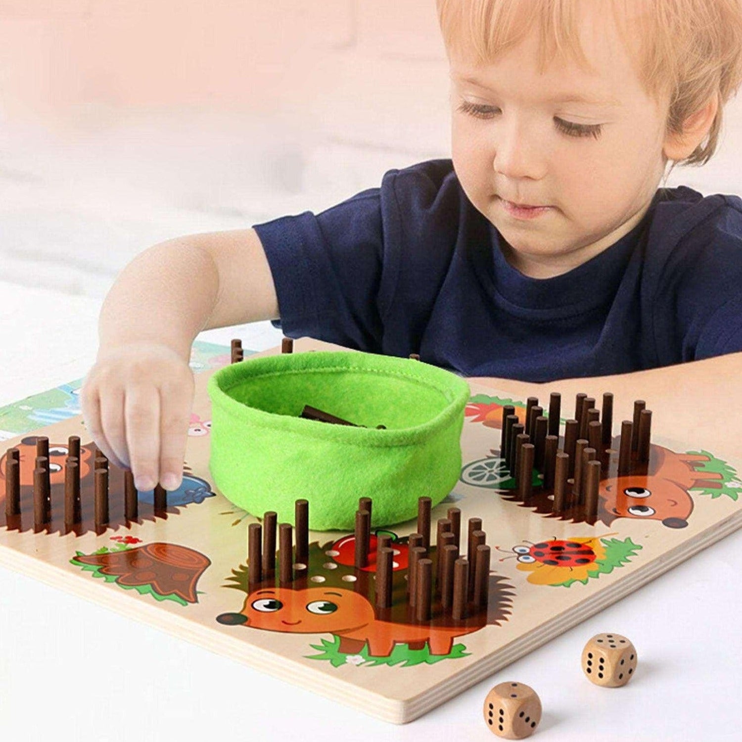 Montessori Hedgehog Peg Board Game