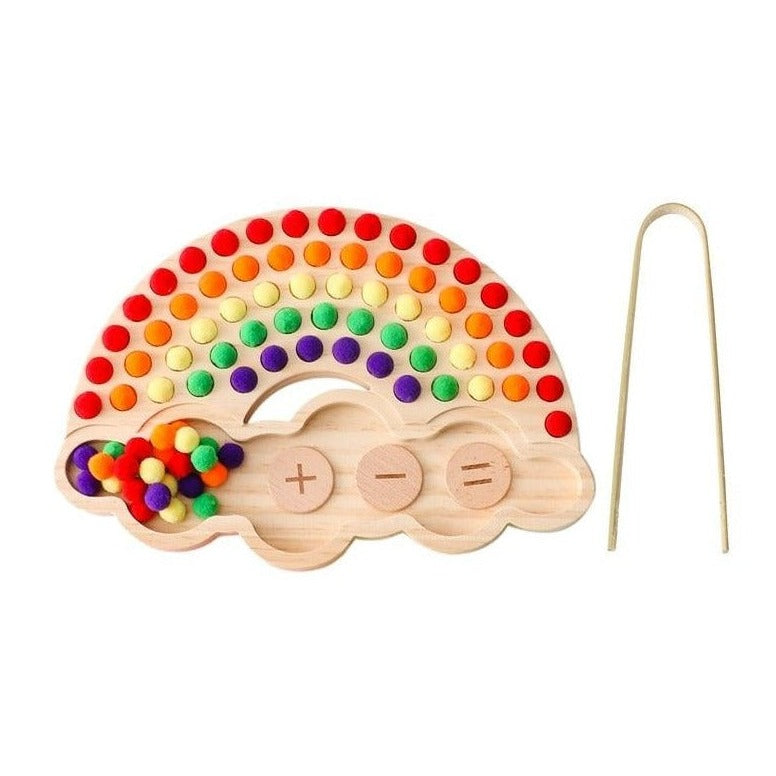 Montessori Rainbow Wooden Color Sorting Sensory Board Oliver & Company Toys