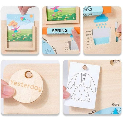 Montessori Weather Busy Board with Seasons, Temperature, and Climate Conditions Oliver & Company Toys