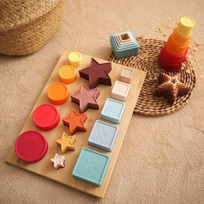 Montessori Wooden and Silicone Puzzle Oliver & Company Toys