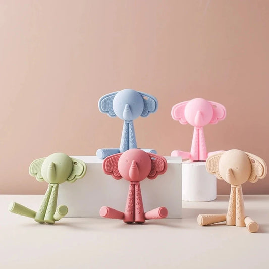 Cartoon Elephant Baby Teething Toy | Oliver Montessori Toys