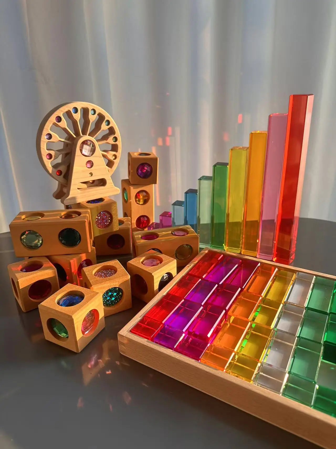 3D Gem Wooden Building Blocks