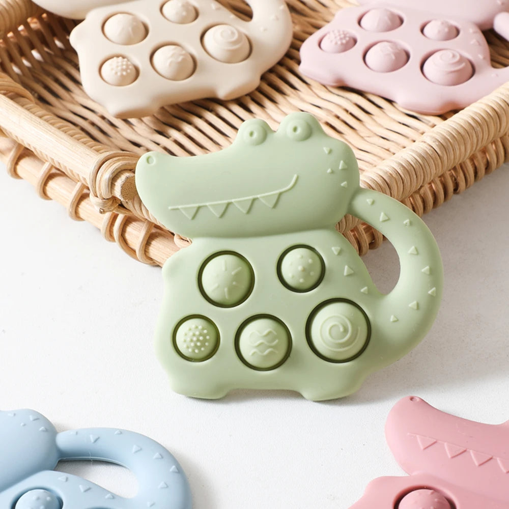 Silicone Dinosaur Baby Teether 