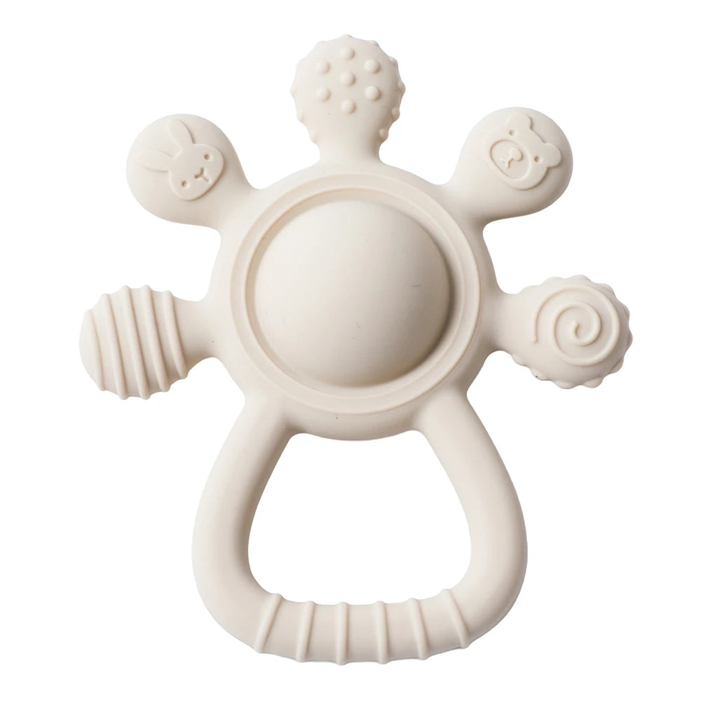 Silicone Teether Rattle & Hand Bell