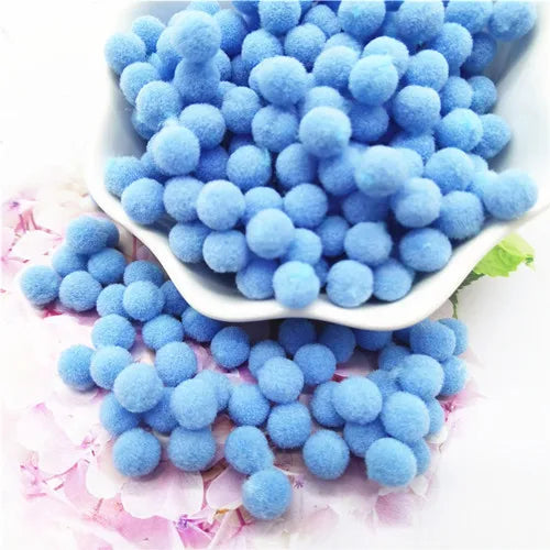 500/2000Pcs Mixed Color Fluffy Soft Colored Pompoms for Crafts