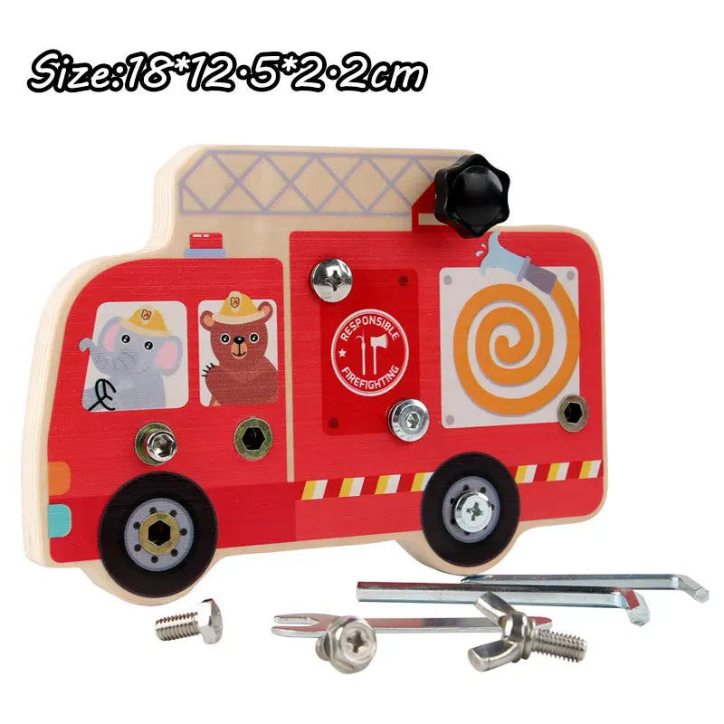Wooden Screw Activity Board Fine Motor Toy for Ages 4 and Up
