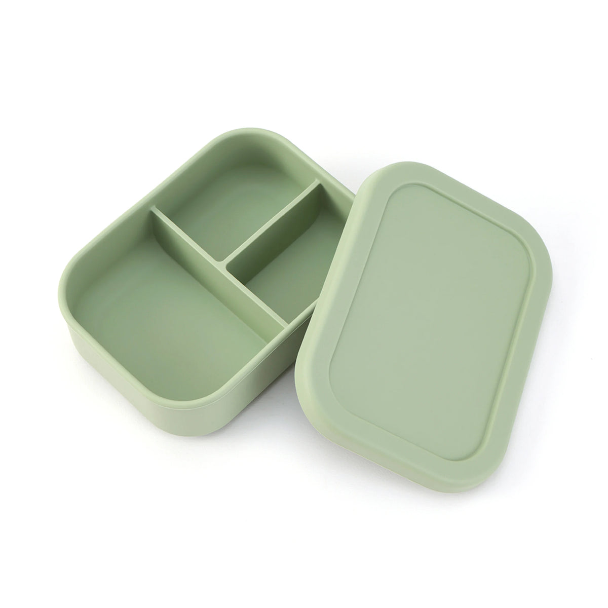 Sage 3-compartment silicone bento lunch box