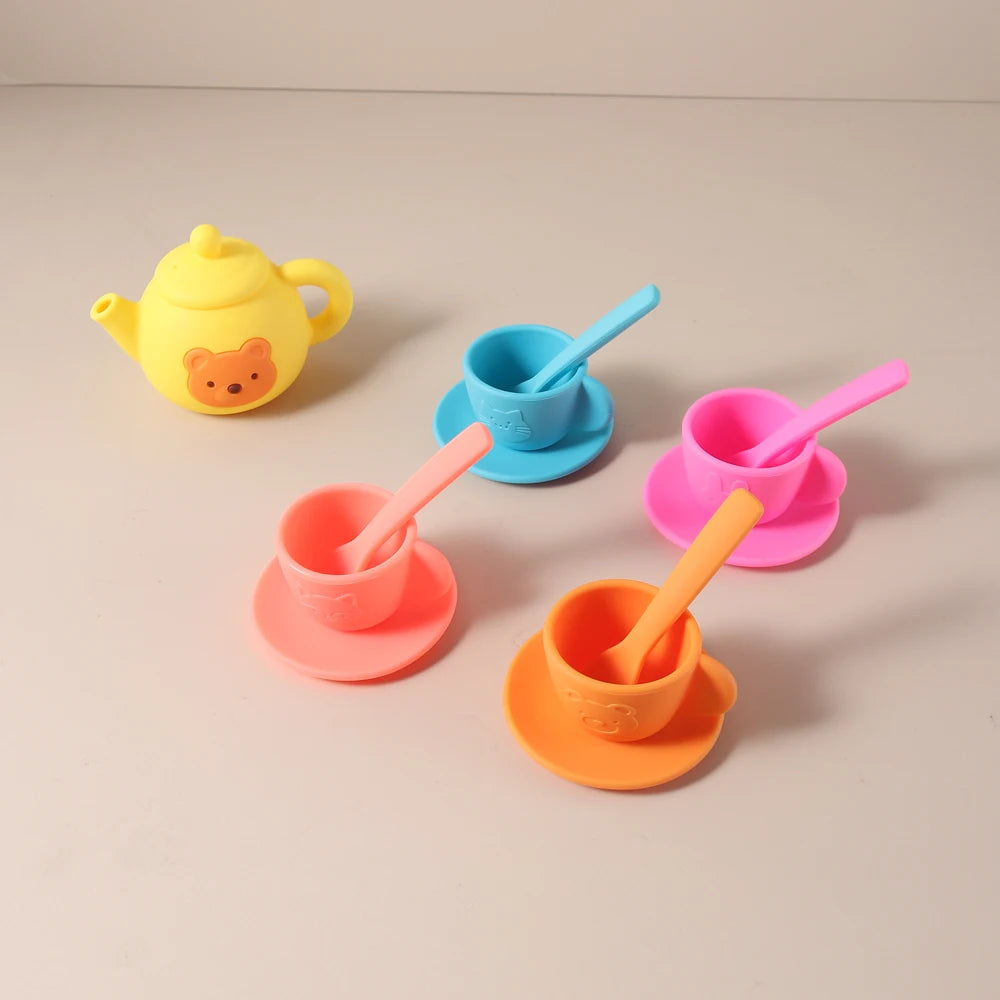 Silicone Tea Play Set for Toddlers – 13-Piece Pretend Play Tea Party