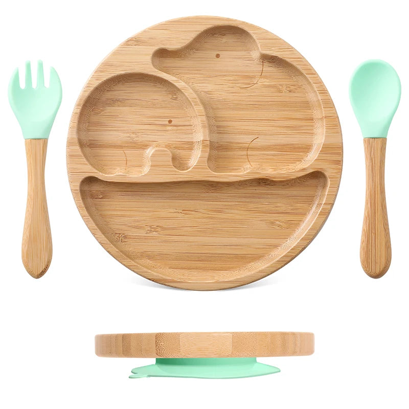Elephant Divided Plate and Tableware Sets