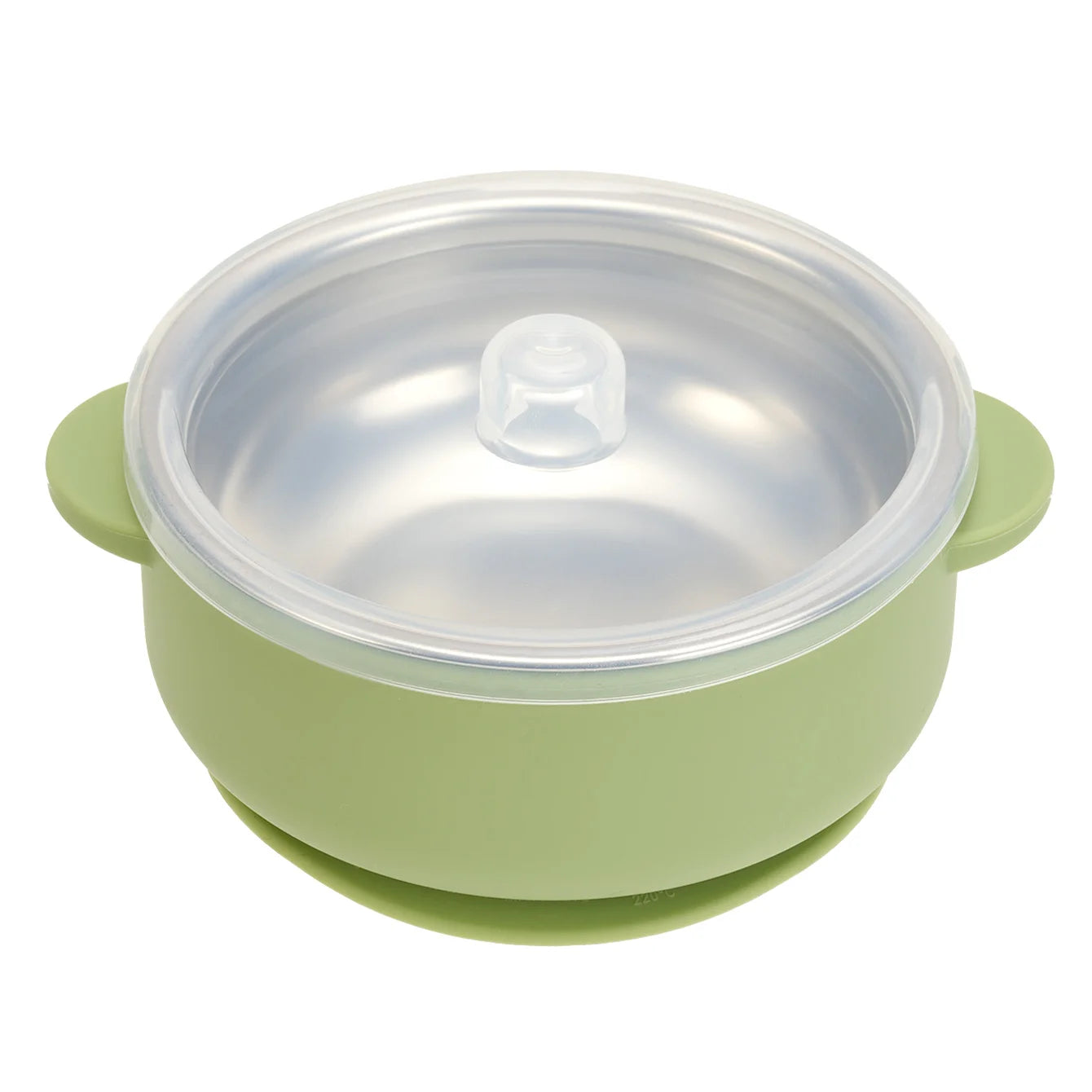 Stainless Steel Silicone Suction Bowl with Lid | Oliver & Company Montessori Toys