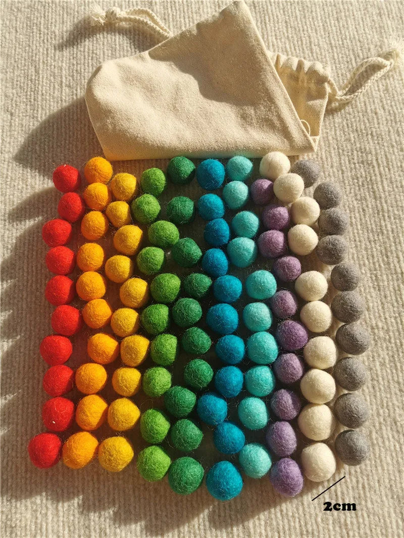 Wooden 100 Peg Board with Beads, Alphabets, and Numbers