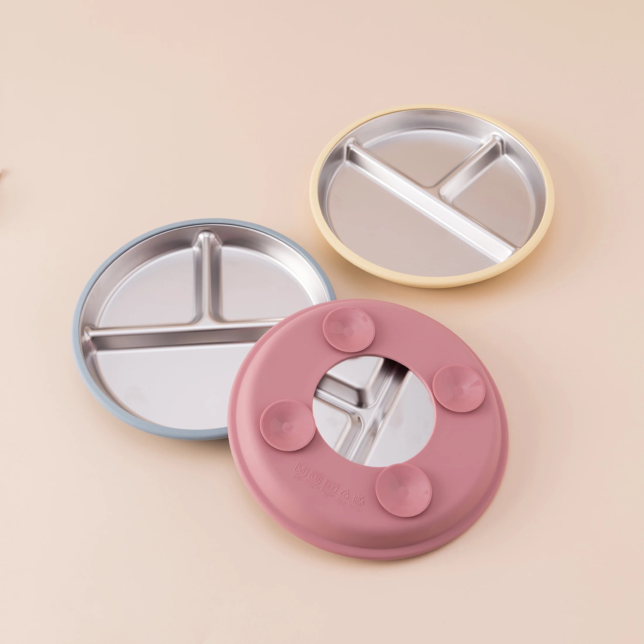 5-Piece Stainless Steel Silicone Baby Feeding Set with Cup | Oliver Montessori Toys