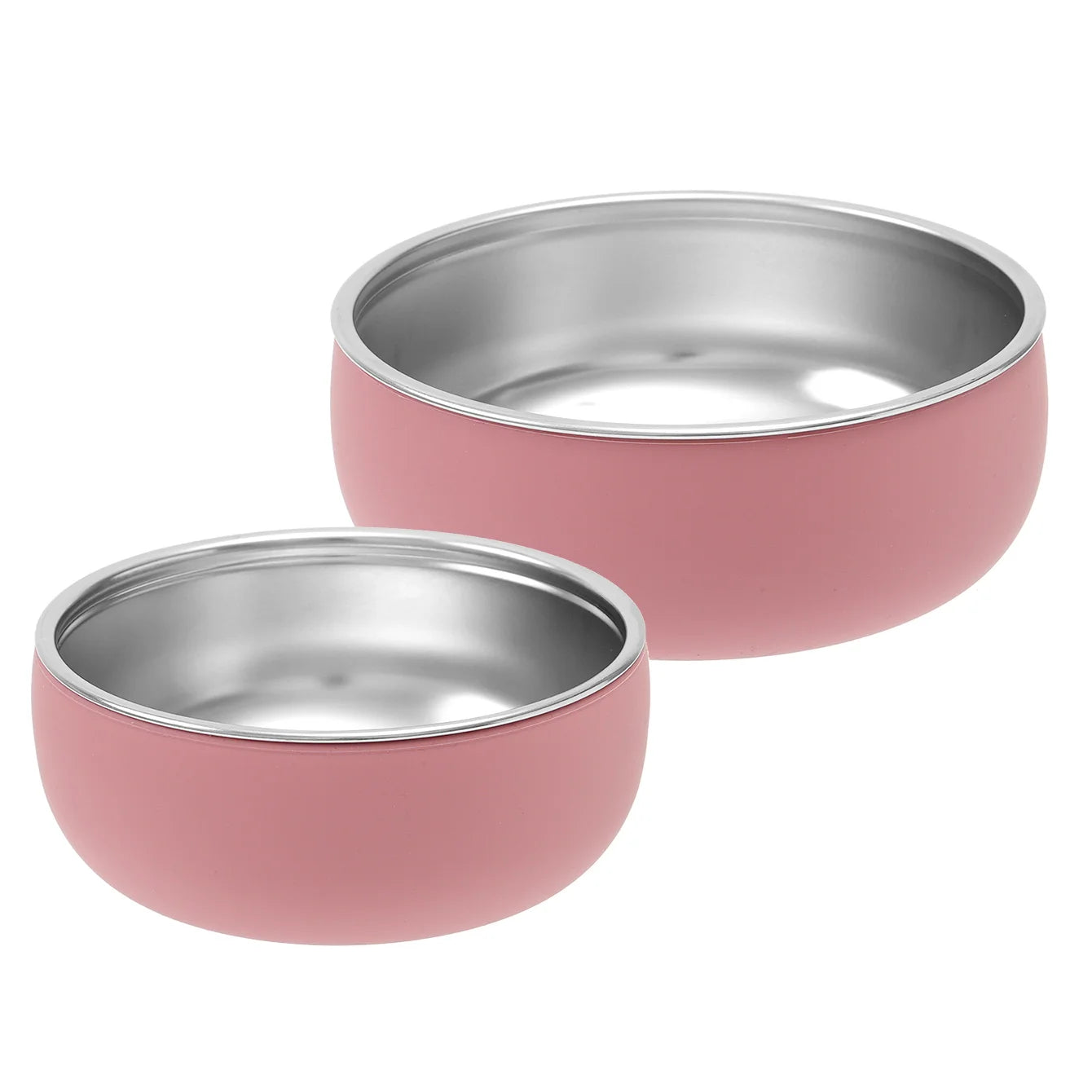 2-Piece Stainless Steel Bowl Set with Detachable Silicone Bases | Oliver Montessori Toys