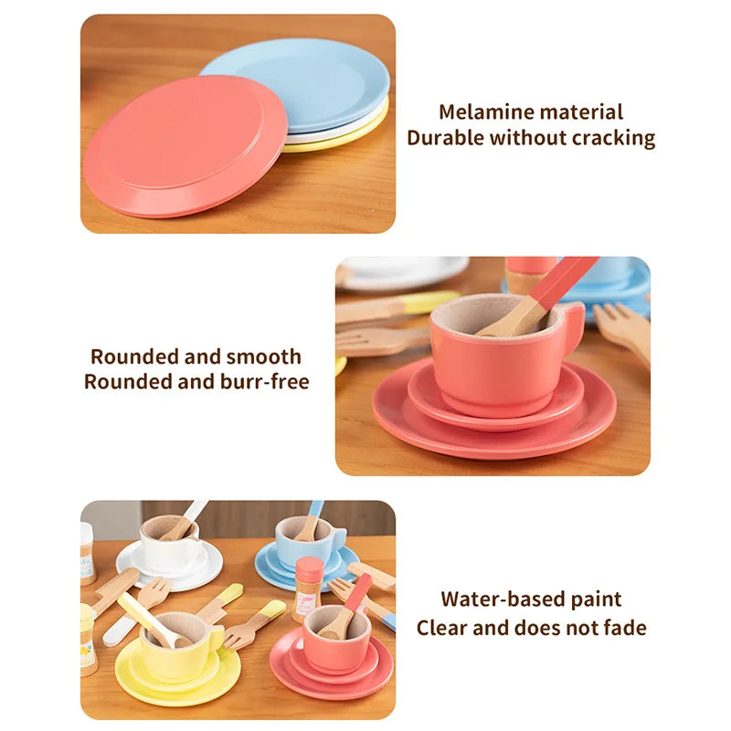Wooden Tea & Snack Play Set | Oliver Montessori Toys
