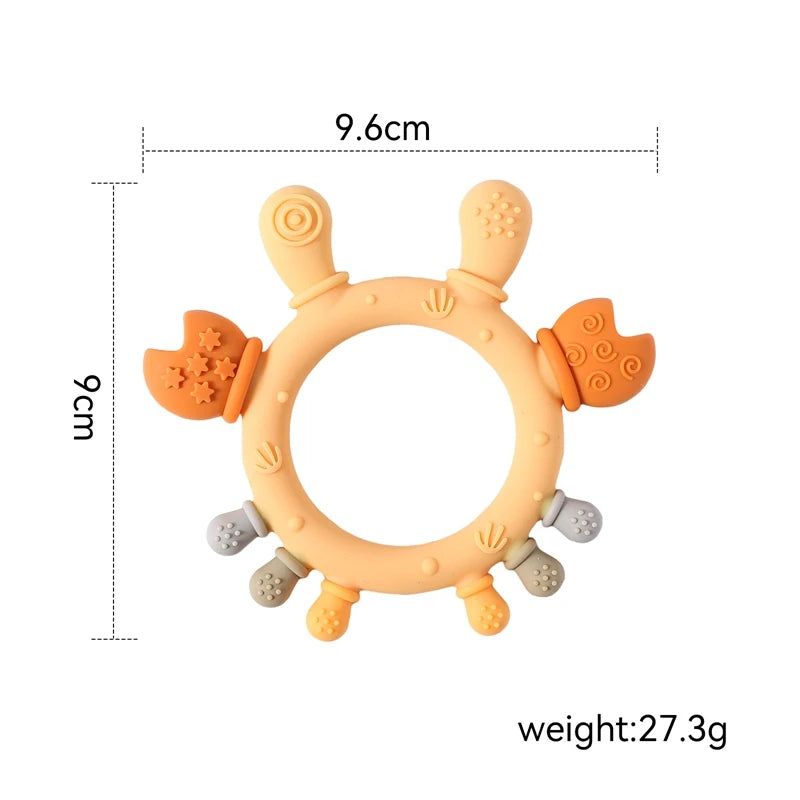 Colorful Cartoon Crab Teether