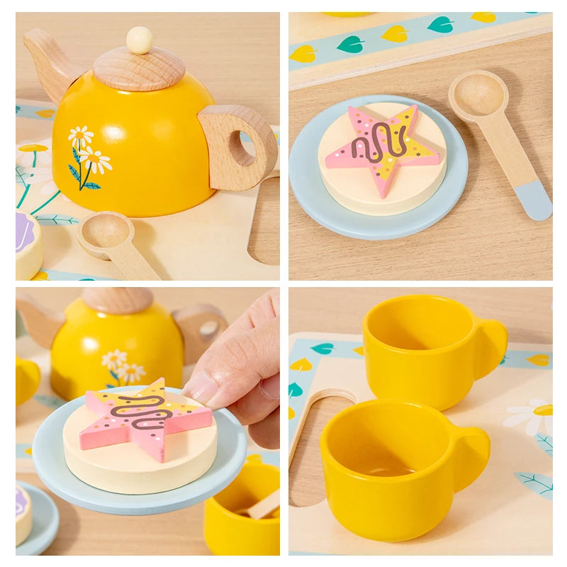 Wooden Tea & Sweets Play Set | Oliver Montessori Toys