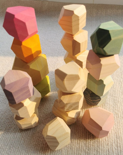 Montessori Large Wooden Balancing Stones