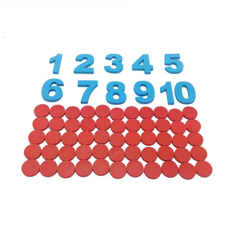 Wooden Number Counting Discs Math Game | Oliver Montessori