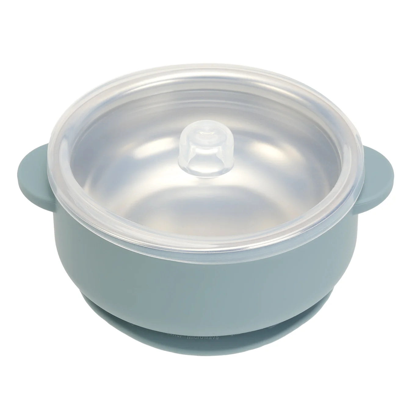 Stainless Steel Silicone Suction Bowl with Lid | Oliver & Company Montessori Toys