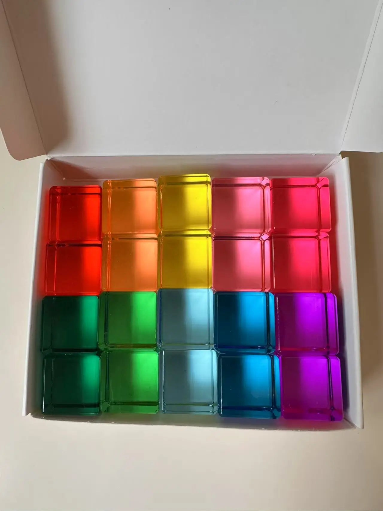 Rainbow Transparent Stacking Blocks
