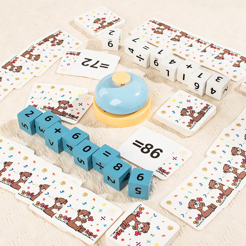 Digital Battle Game for Kids - Wooden Montessori Math Learning Toy