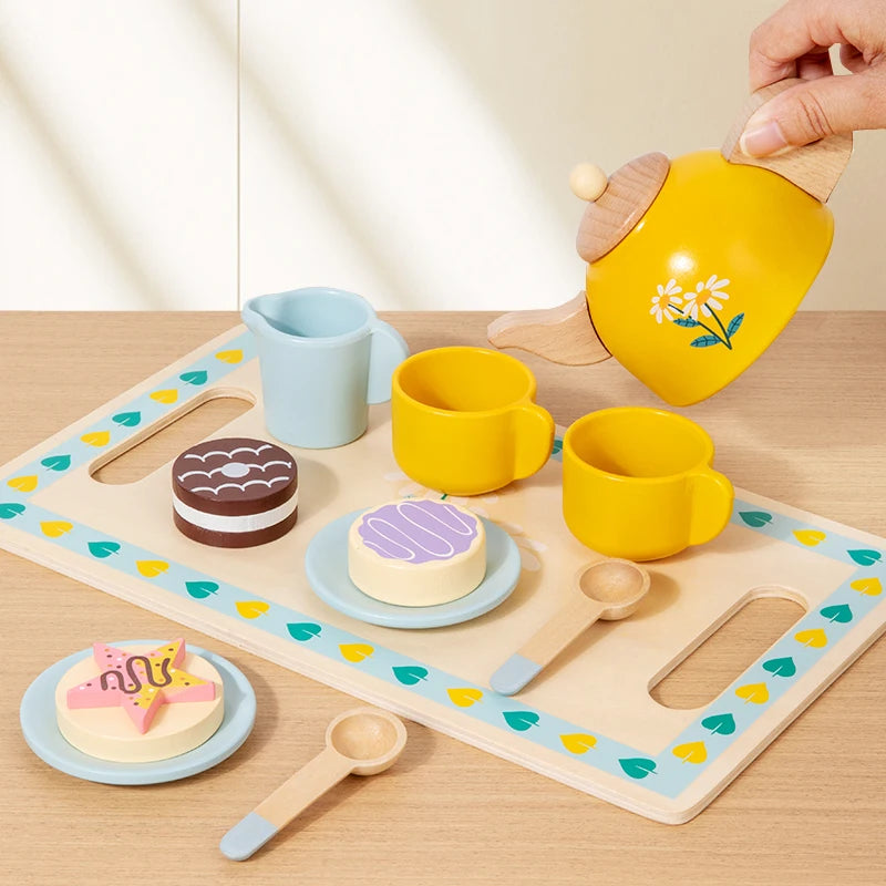 Wooden Tea & Sweets Play Set | Oliver Montessori Toys