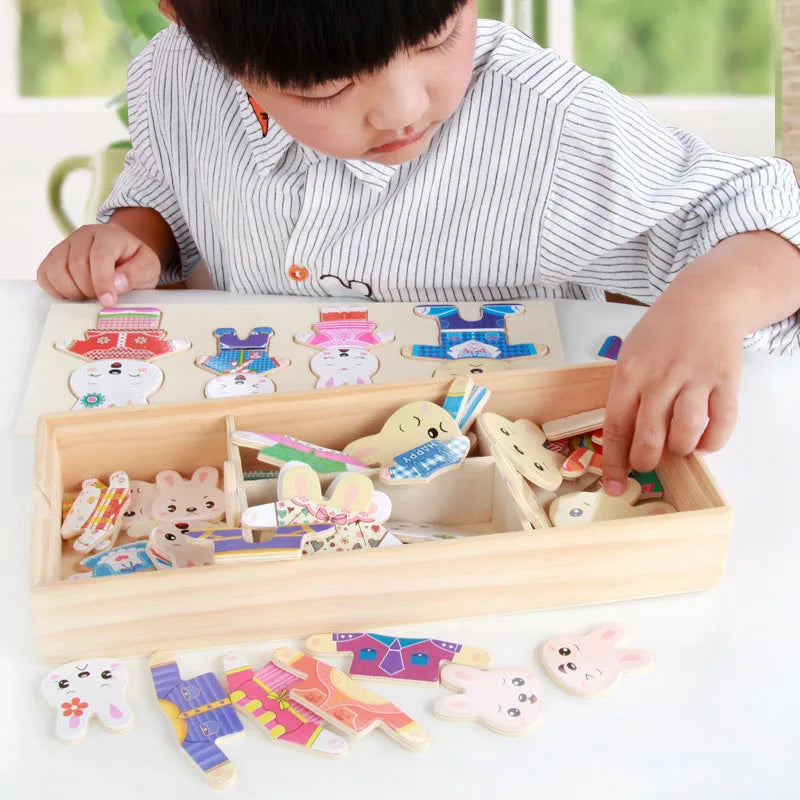 Wooden Dress-Up Mix & Match Puzzle – Oliver & Company