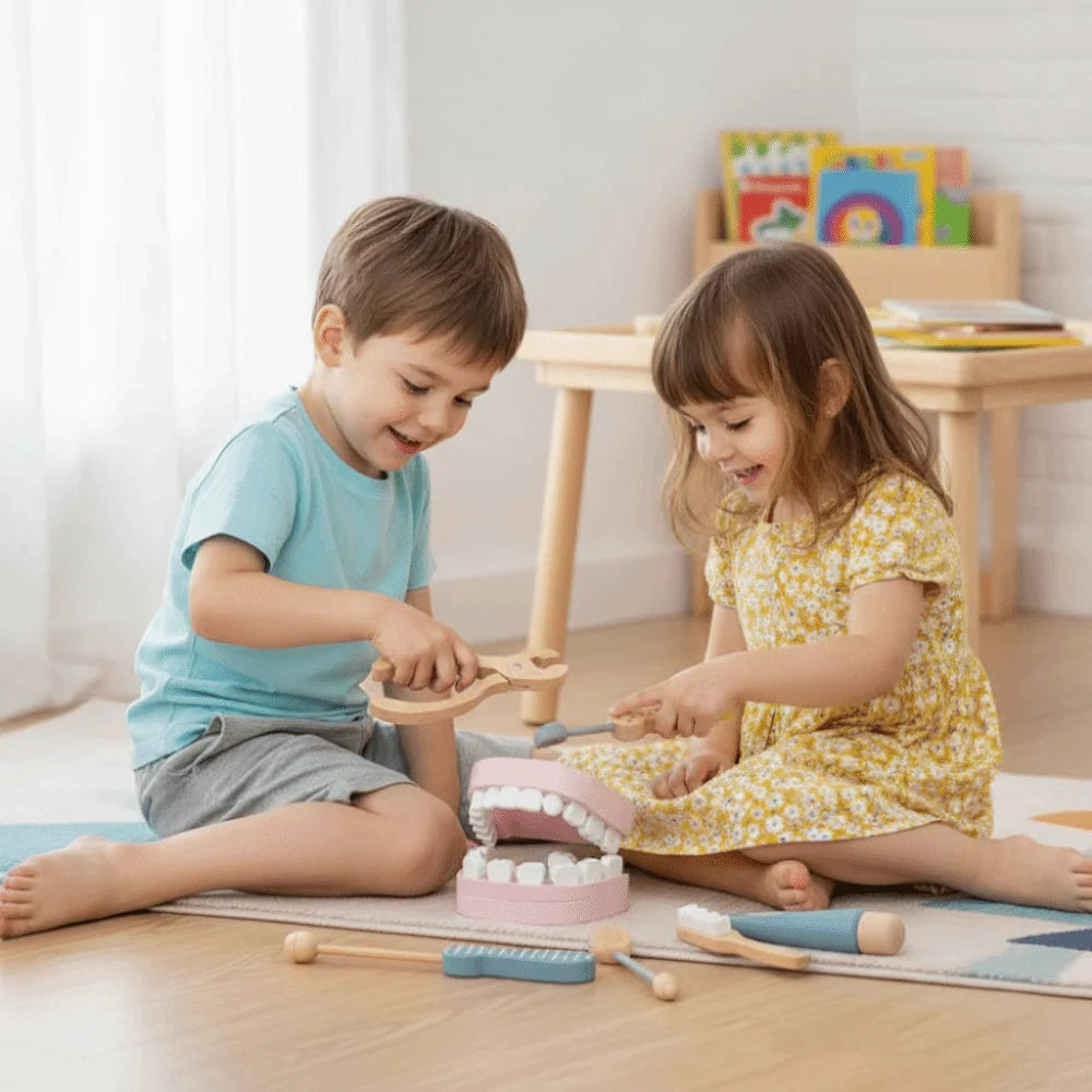 Wooden Dental Pretend Play Set | Oliver Montessori Toys