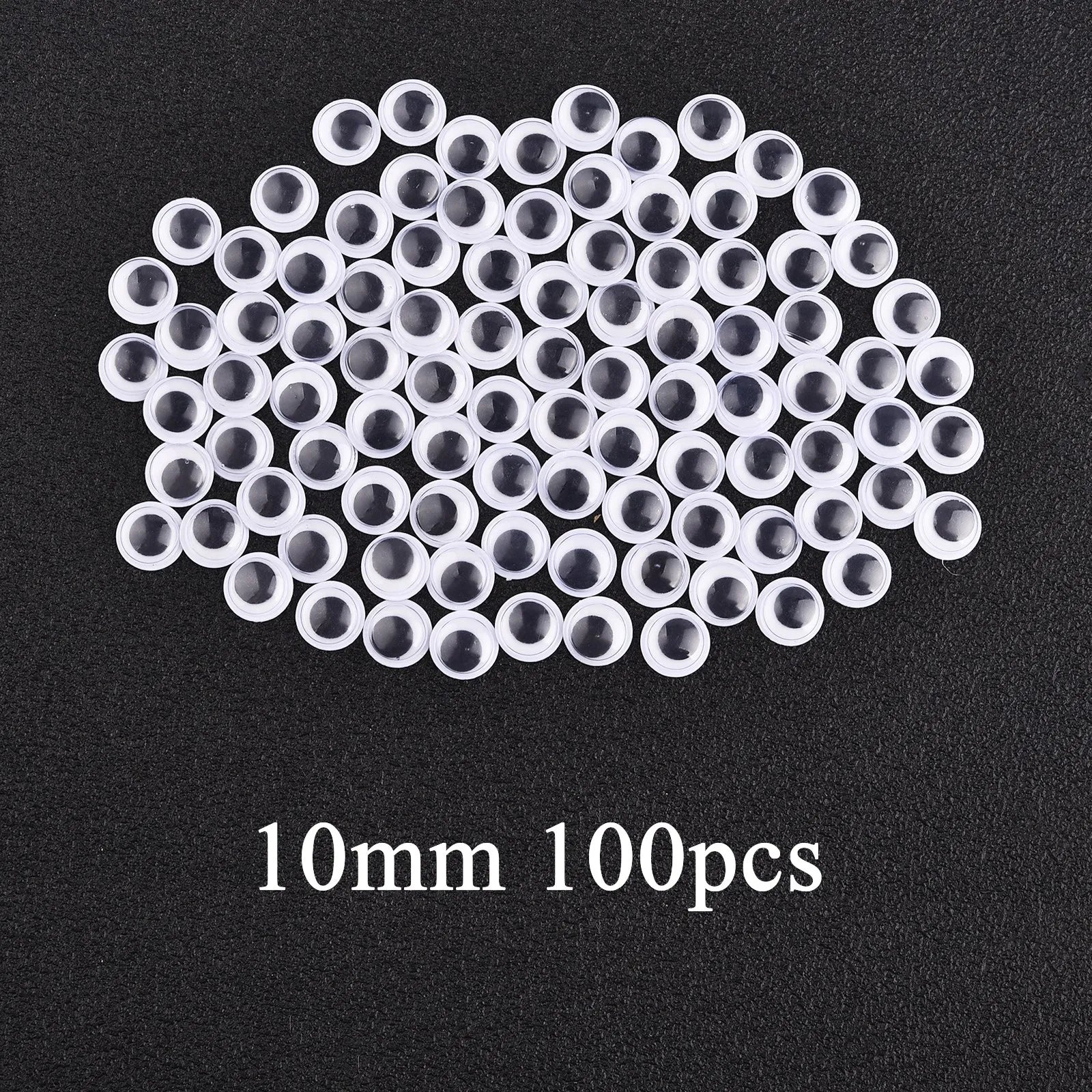 Movable Googly Eyes - Kindergarten Craft Supplies: A collection of assorted-sized, plastic eyes ideal for creative kids' crafts and DIY projects.