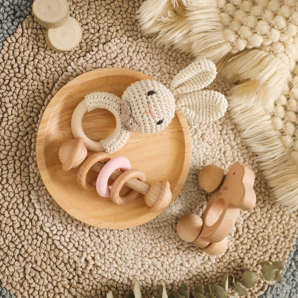 Animal Rattle Set | Oliver and Company Montessori Toys