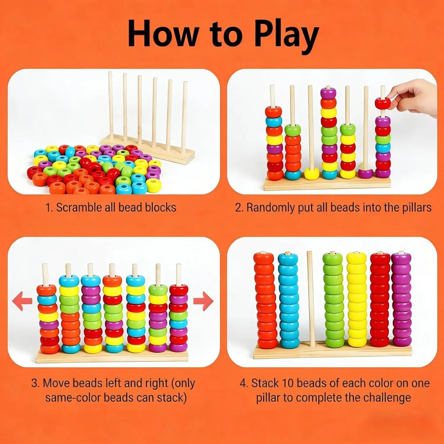 Wooden Rainbow Abacus