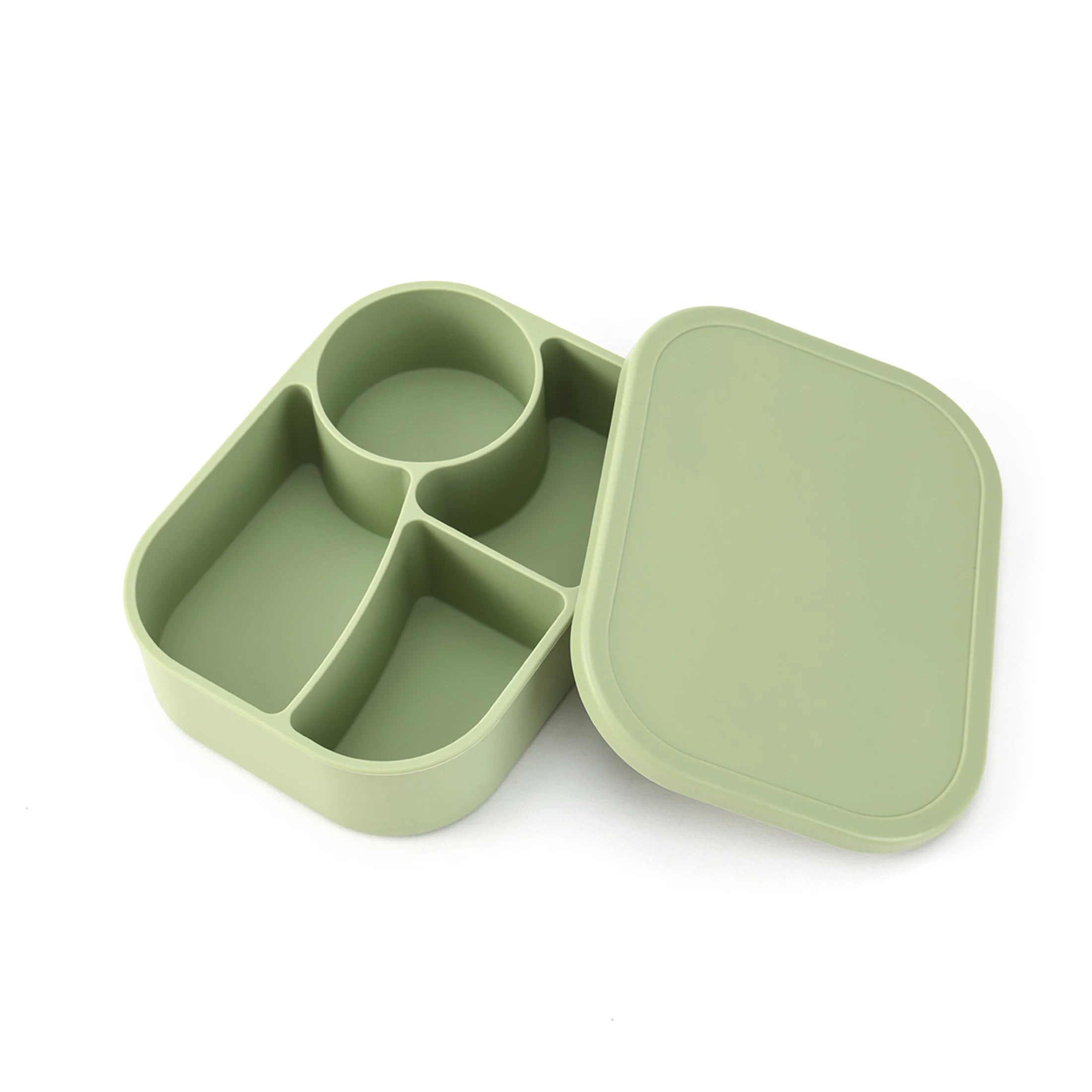 Sage 4-compartment silicone bento lunch box